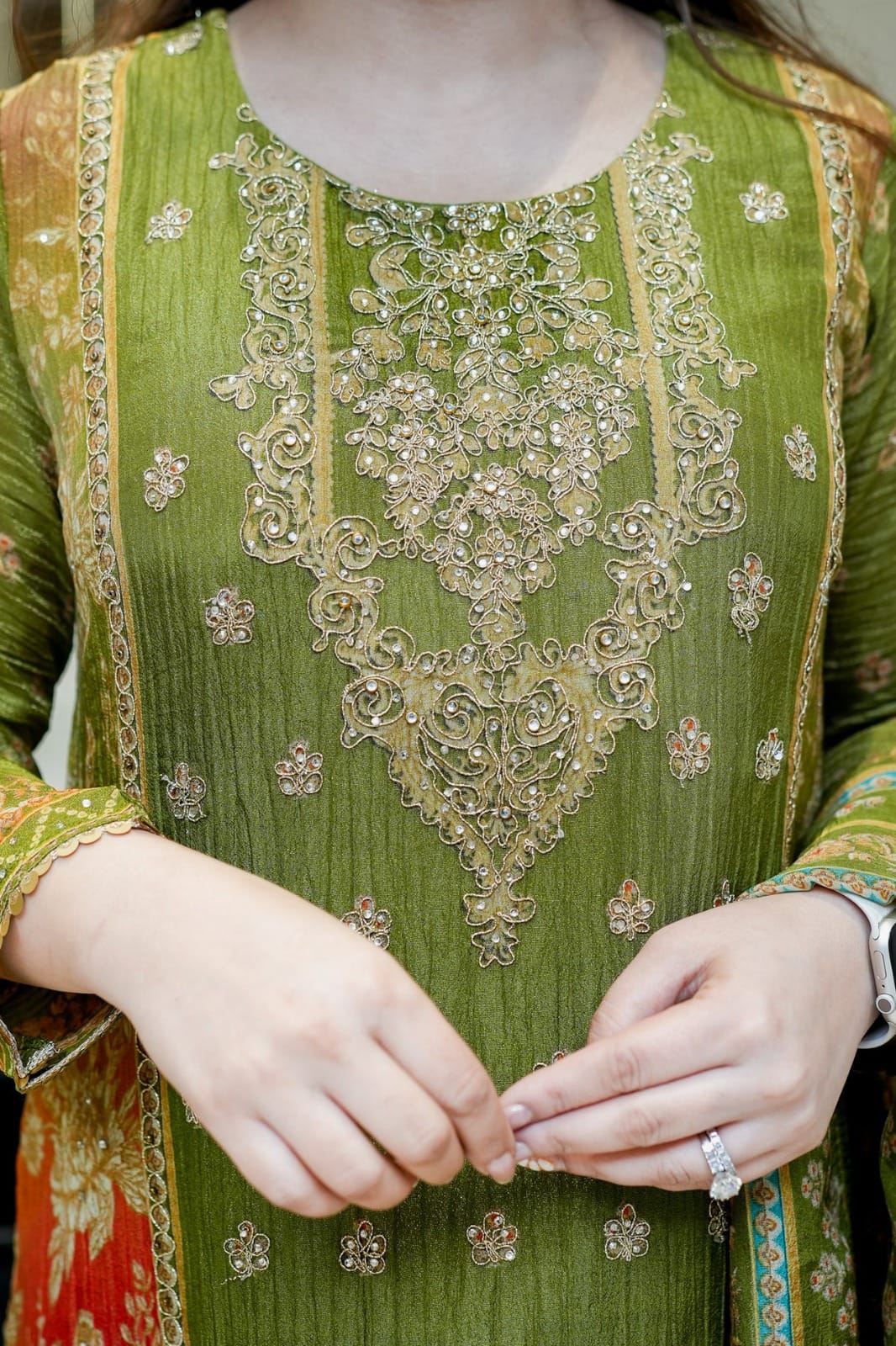 Premium Chinon Embroidered Kurti Pant Dupatta Set for Women