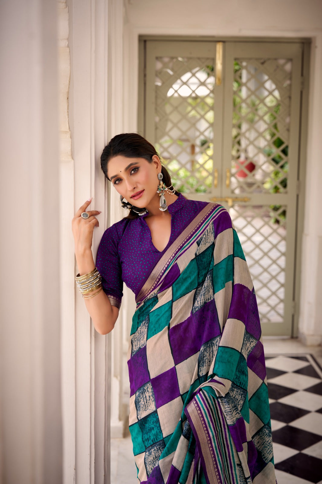 🌸 Elegant Chanderi Saree Collection – Temple Border Edition 🌸