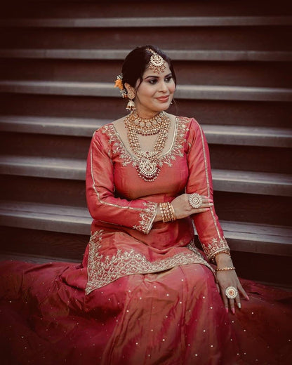 ✨ Designer Embroidered Sequin Work Lehenga Set with Dupatta – Premium Organza Collection ✨