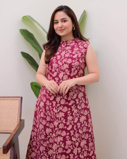 🌸 Elegant Digital Print Kurti Set – A Touch of Modern Tradition 🌸