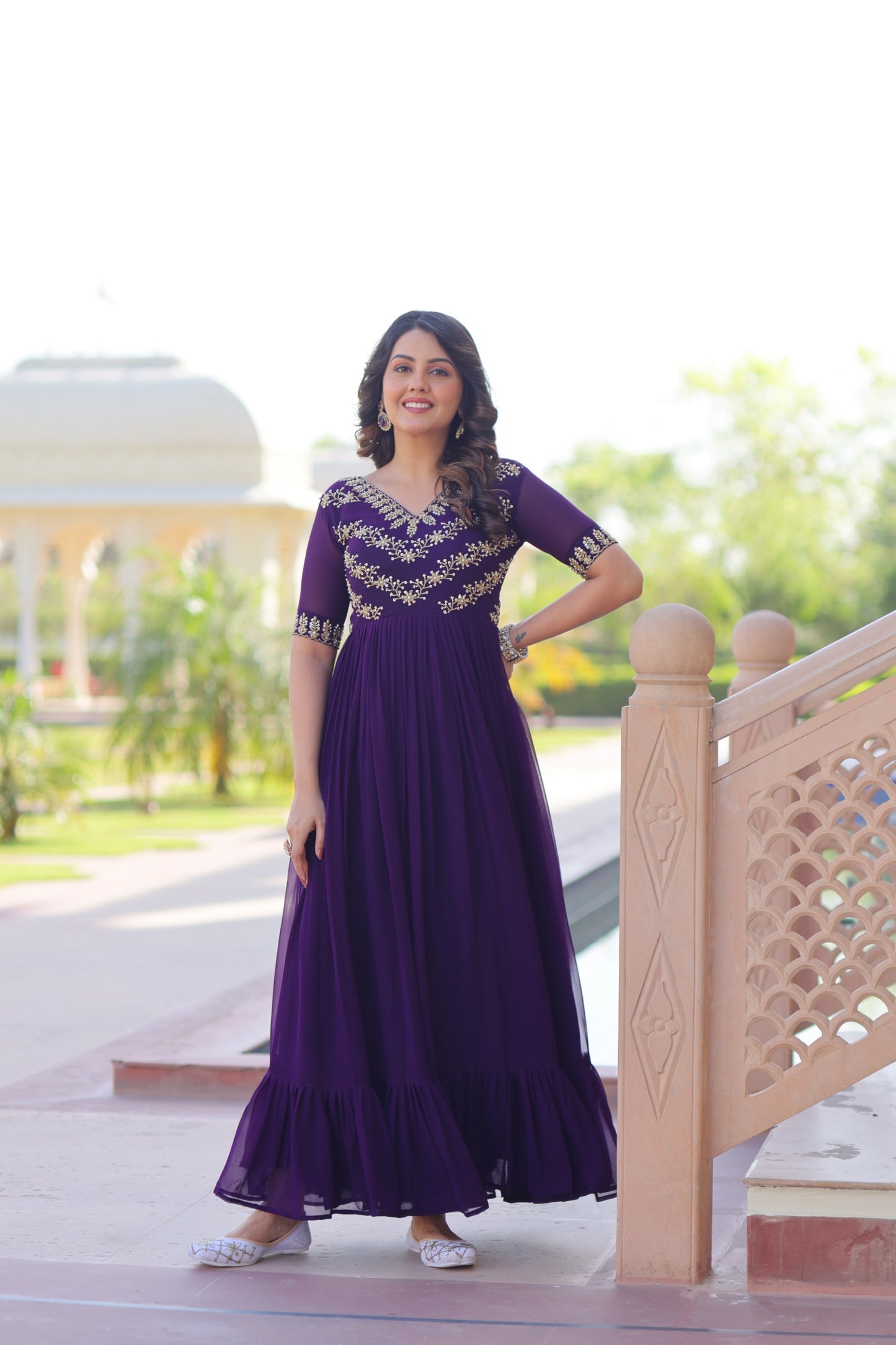 💃 Premium Readymade Designer Gown Collection — Purple Edition 💃