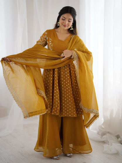 💃 Premium Crunchy Silk Sharara Set with Dupatta💃