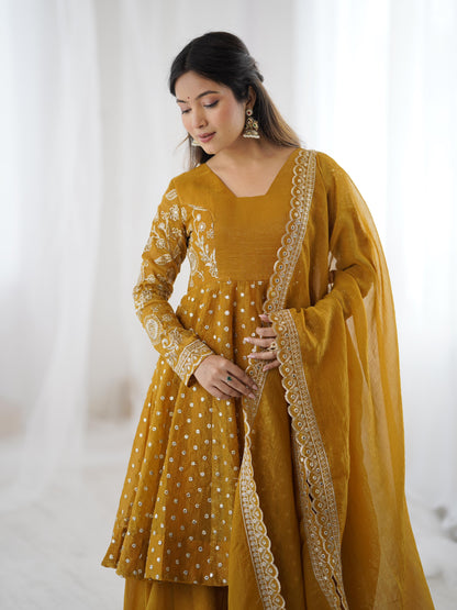 💃 Premium Crunchy Silk Sharara Set with Dupatta💃