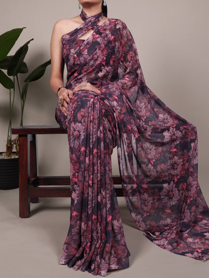 🌸 Elegant Floral Print Marble Saree Collection 2025 | Lightweight & Graceful 🌿