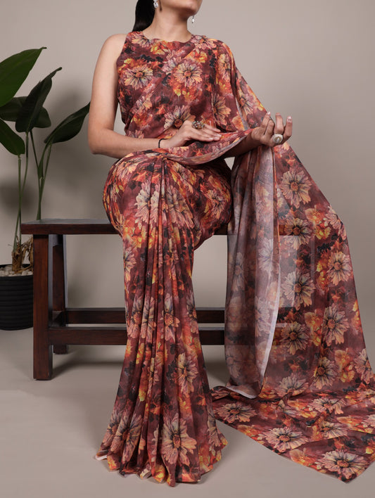 🌸 Elegant Floral Print Marble Saree Collection 2025 | Lightweight & Graceful 🌿