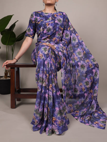 🌸 Elegant Floral Print Marble Saree Collection 2025 | Lightweight & Graceful 🌿