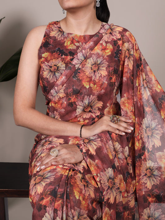 🌸 Elegant Floral Print Marble Saree Collection 2025 | Lightweight & Graceful 🌿